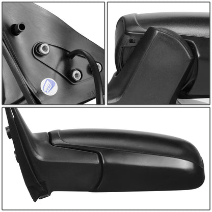 RETROVISOR MIRROR - OEM - 91-94 NISSAN SENTRA - POWERED - FOLDING - TEXTURED - BLACK - LEFT