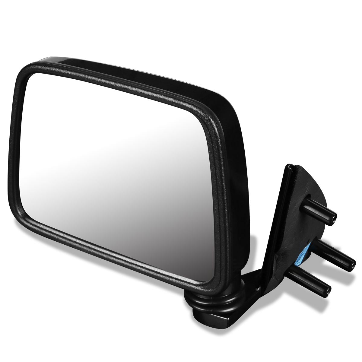 RETROVISOR MIRROR - OEM - 86-94 NISSAN D21 PICKUP / 95-97 NISSAN PICKUP / 87-95 NISSAN PATHFINDER - MANUAL - PAINTABLE - BLACK - LEFT