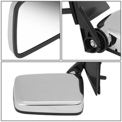 RETROVISOR MIRROR - OEM - 1986 NISSAN 720 / 86-94 NISSAN D21 PICKUP / 95-97 NISSAN PICKUP - MANUAL - CHROME - LEFT