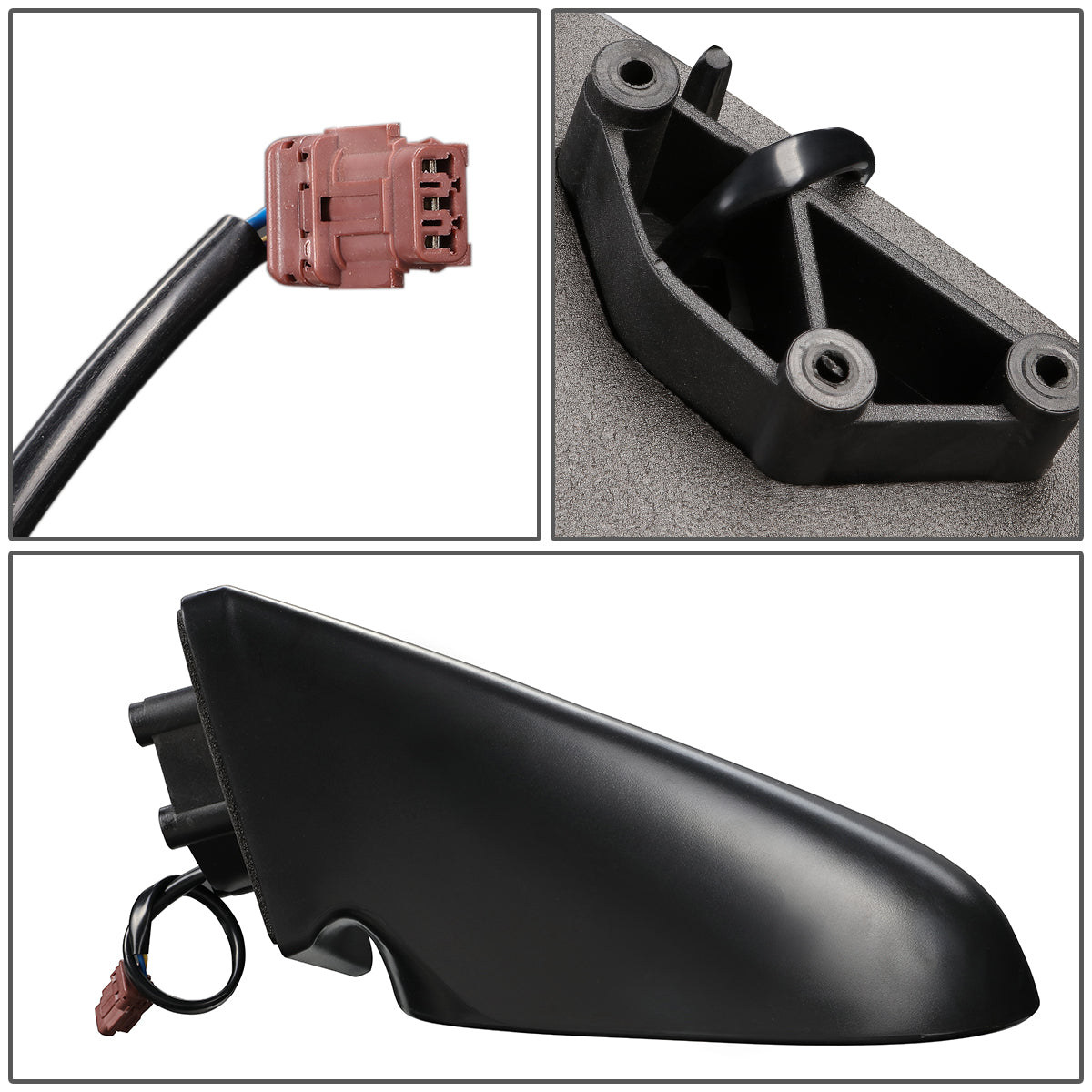 RETROVISOR MIRROR - OEM - 95-99 NISSAN SENTRA - POWERED - TEXTURED - BLACK - LEFT