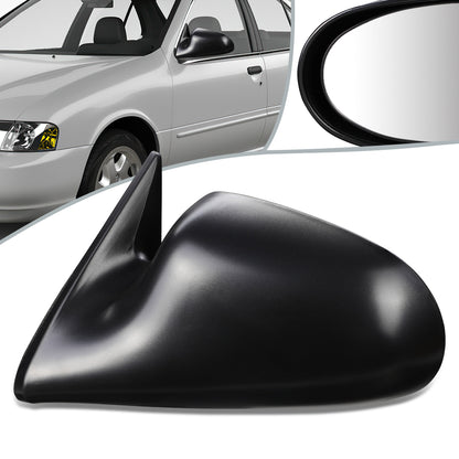 RETROVISOR MIRROR - OEM - 95-99 NISSAN SENTRA - POWERED - TEXTURED - BLACK - LEFT