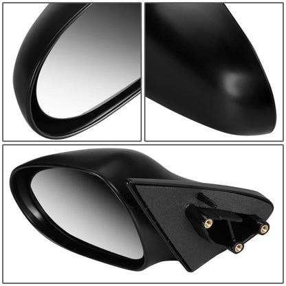 RETROVISOR MIRROR - OEM - 95-98 NISSAN 200SX / 95-99 NISSAN SENTRA - MANUAL - PAINTABLE - BLACK - LEFT