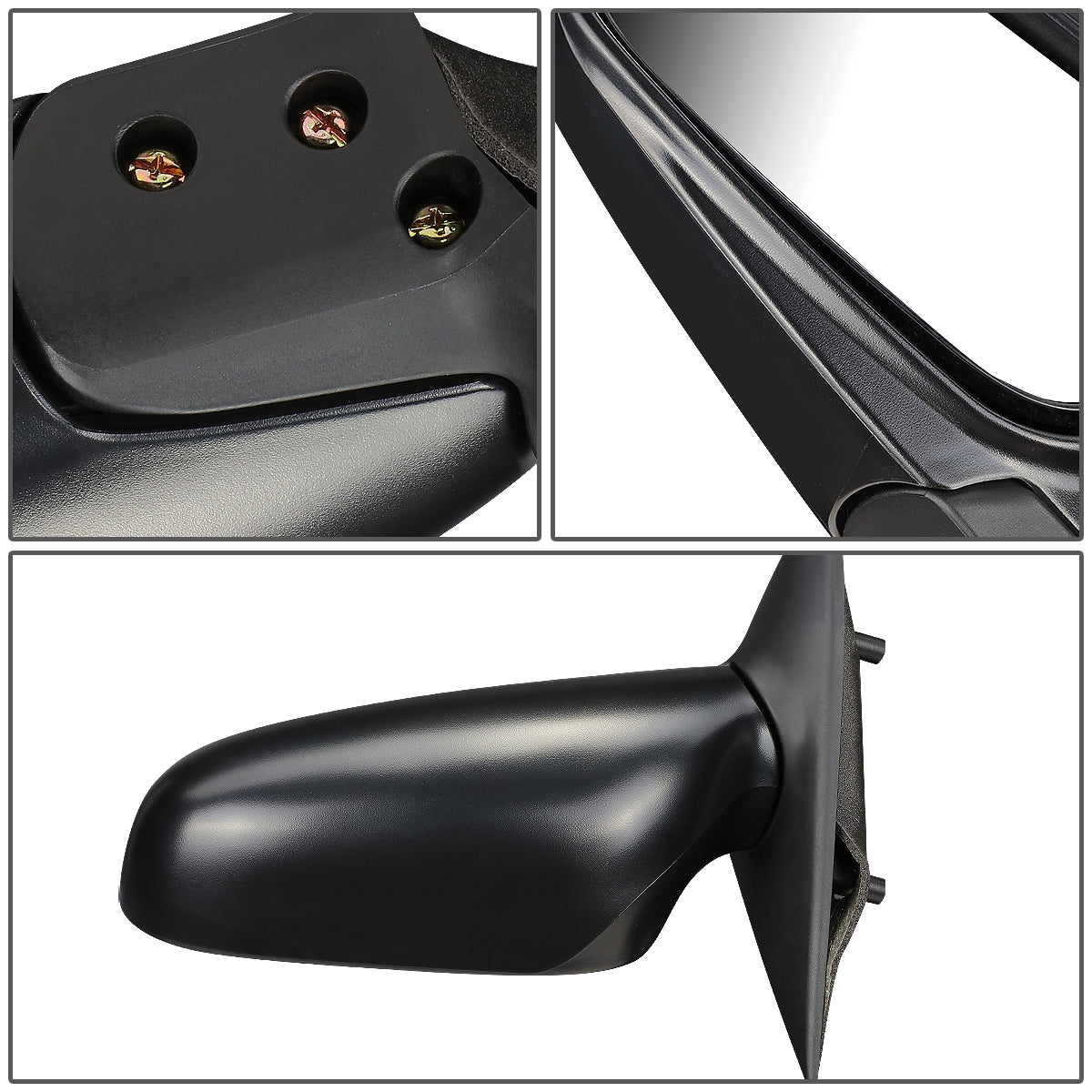 RETROVISOR MIRROR - OEM - 93-97 NISSAN BLUEBIRD U13, ALTIMA - POWERED - FOLDING - BLACK MATERIAL - LEFT