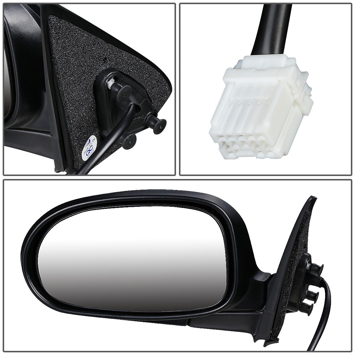 RETROVISOR MIRROR - OEM - 00-03 NISSAN MAXIMA / 00-01 INFINITI I30 / 02-04 INFINITI I35 - POWERED - PAINTABLE - BLACK - LEFT