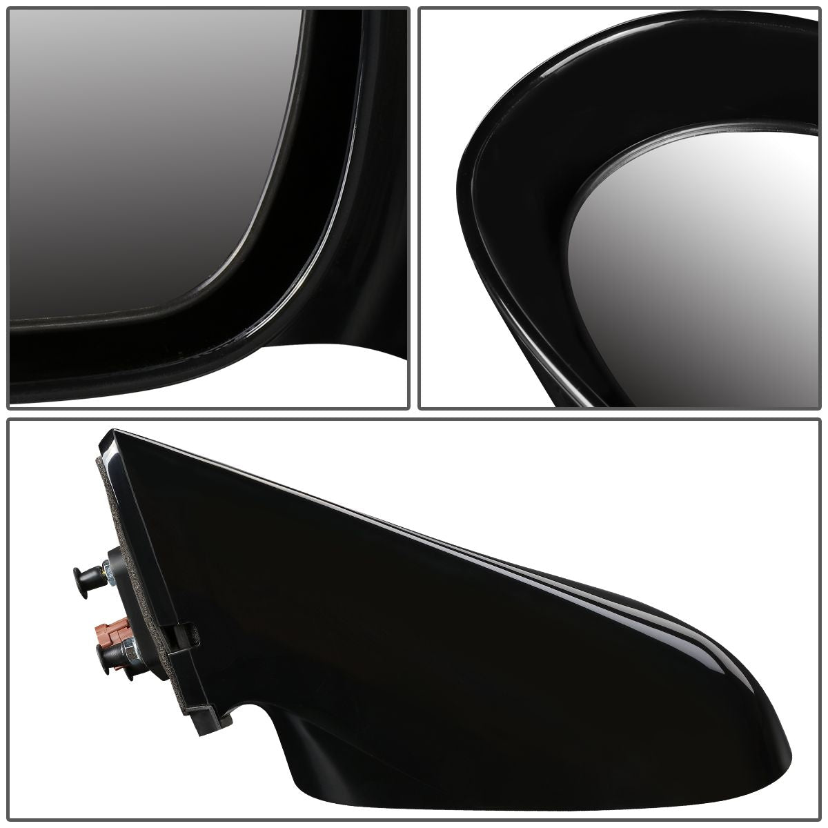 RETROVISOR MIRROR - OEM - 98-99 NISSAN ALTIMA - POWERED - PAINTABLE - BLACK - LEFT