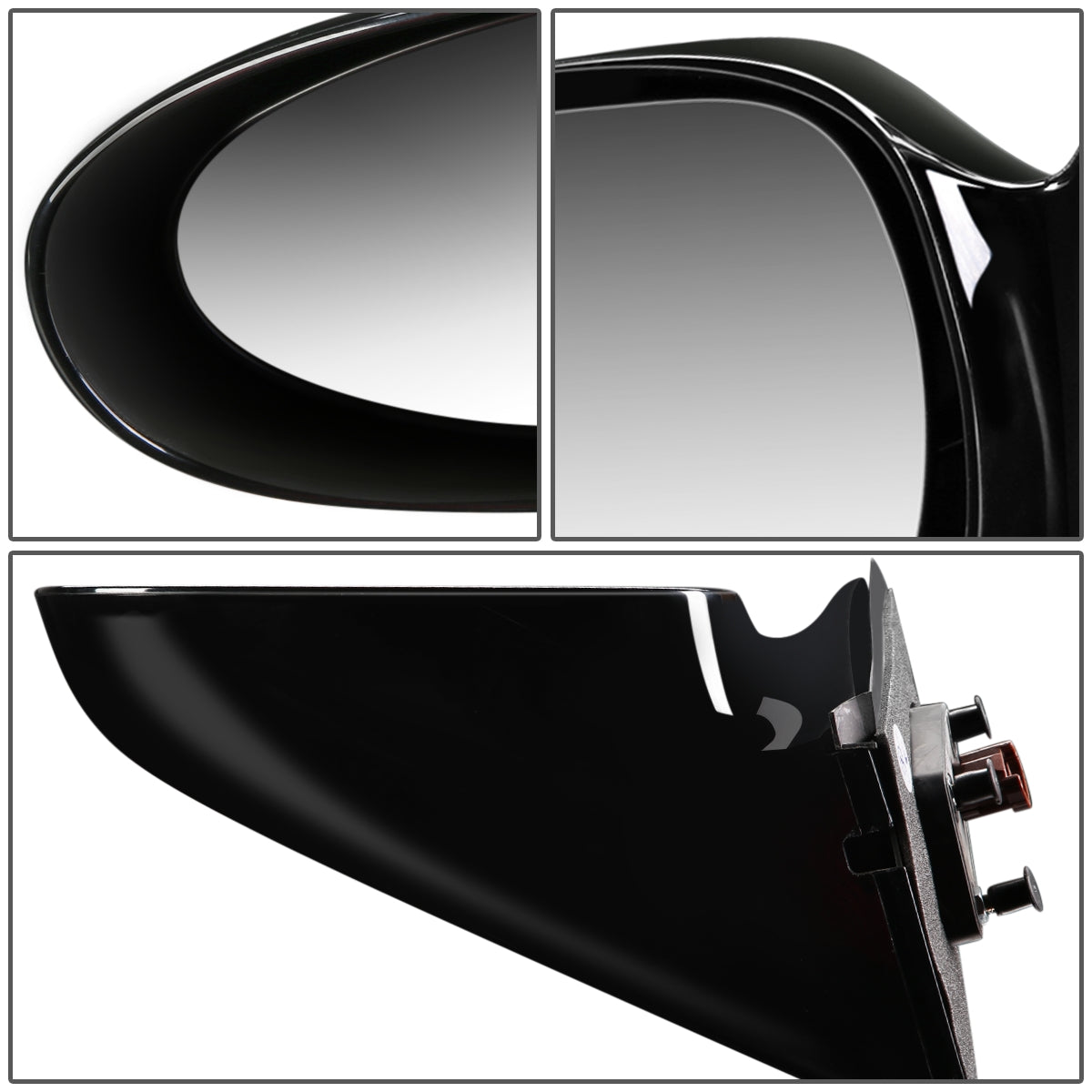 RETROVISOR MIRROR - OEM - 00-01 NISSAN ALTIMA - POWERED - PAINTABLE - BLACK - LEFT