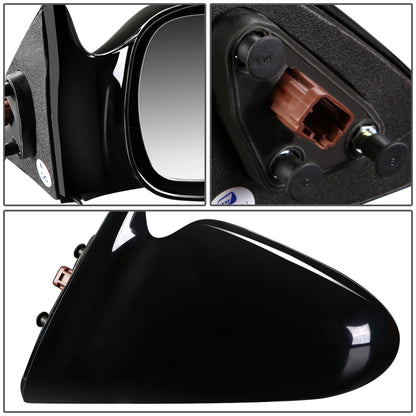 RETROVISOR MIRROR - OEM - 00-01 NISSAN ALTIMA - POWERED - PAINTABLE - BLACK - LEFT