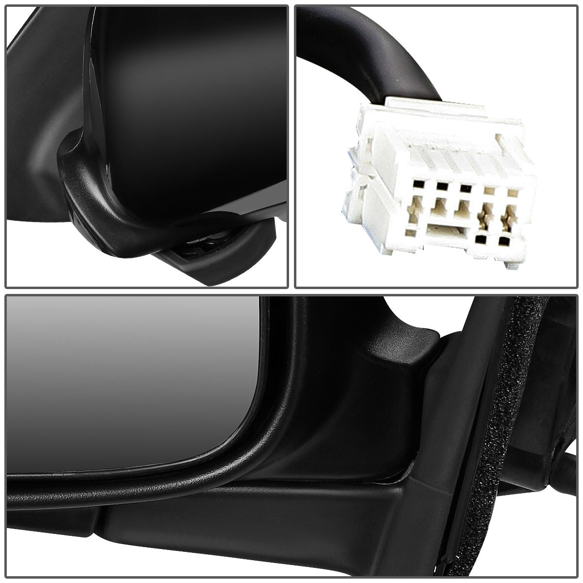 RETROVISOR MIRROR - OEM - 00-03 NISSAN MAXIMA / 00-01 INFINITI I30 / 02-04 INFINITI I35 - POWERED - HEATED - PAINTABLE - BLACK - LEFT