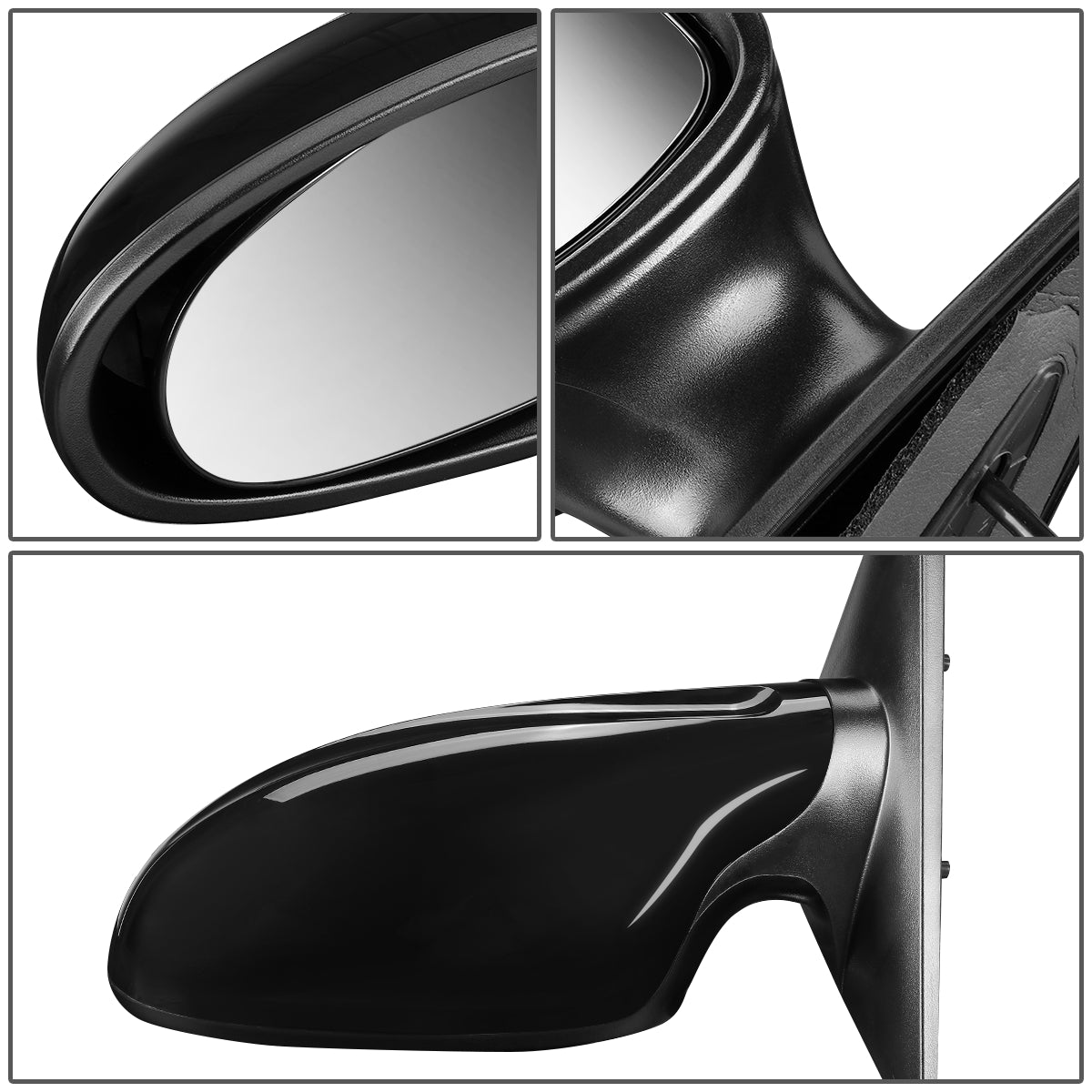 RETROVISOR MIRROR - OEM - 02-03 NISSAN ALTIMA - POWERED - PAINTABLE - BLACK - LEFT