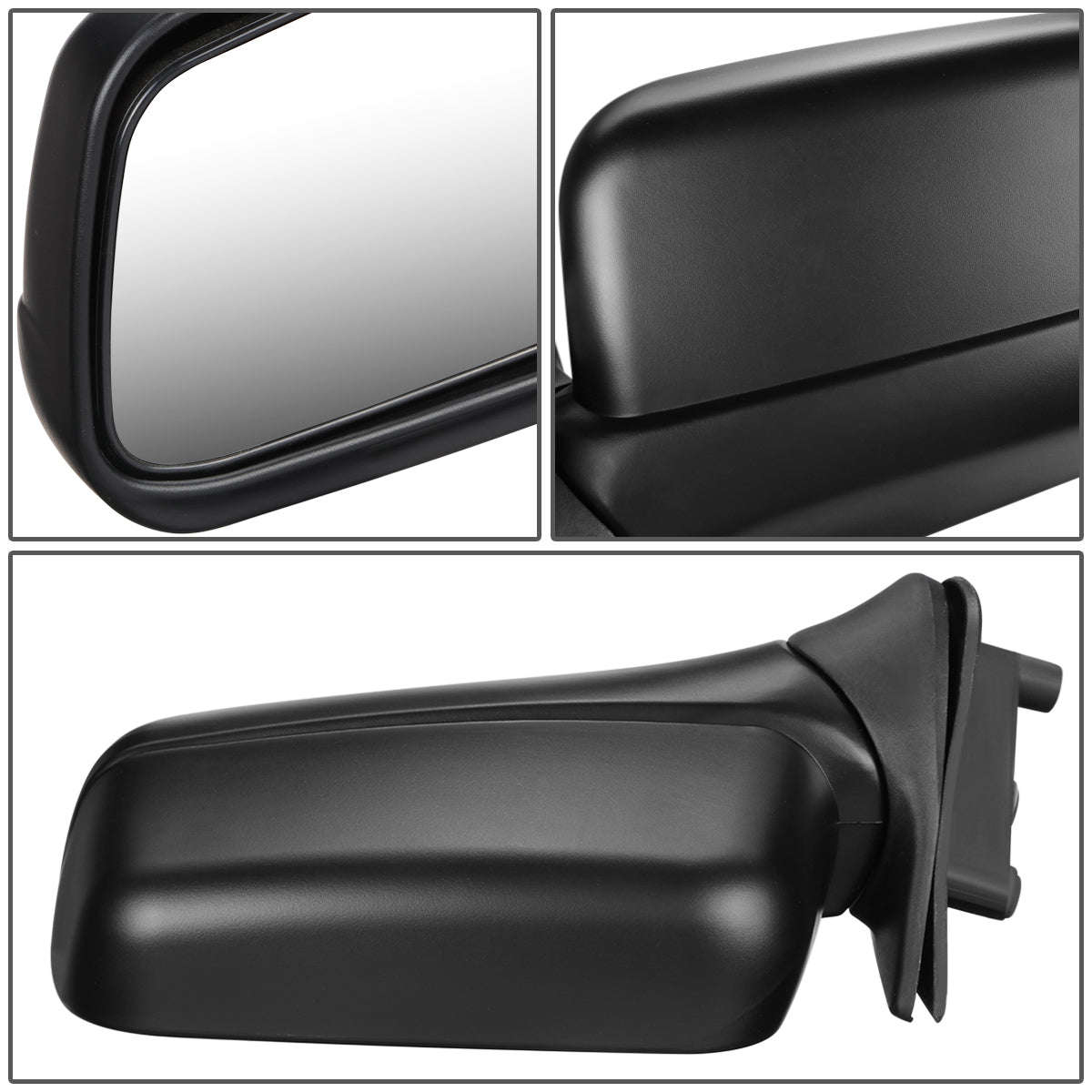 RETROVISOR MIRROR - OEM - 98-00 NISSAN FRONTIER - MANUAL - FOLDING - BLACK - LEFT