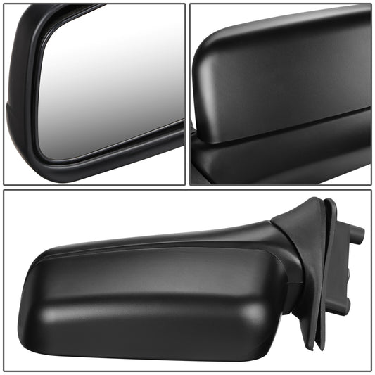 RETROVISOR MIRROR - OEM - 98-00 NISSAN FRONTIER - MANUAL - FOLDING - BLACK - LEFT