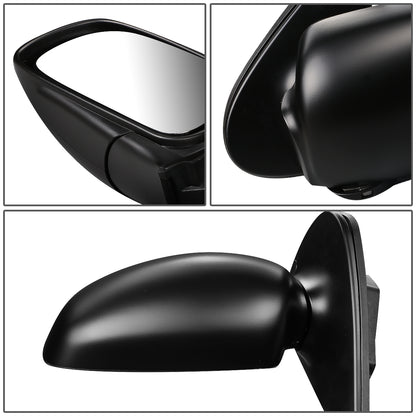 RETROVISOR MIRROR - OEM - 99-02 NISSAN QUEST - MANUAL - BLACK MATERIAL - LEFT