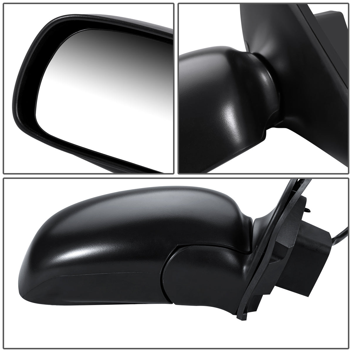 RETROVISOR MIRROR - OEM - 99-02 NISSAN QUEST - POWERED - HEATED - FOLDING - BLACK MATERIAL - LEFT