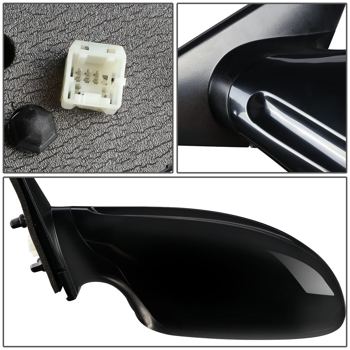 RETROVISOR MIRROR - OEM - 04-06 NISSAN ALTIMA - POWERED - PAINTABLE - BLACK - LEFT