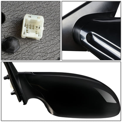 RETROVISOR MIRROR - OEM - 04-06 NISSAN ALTIMA - POWERED - PAINTABLE - BLACK - LEFT