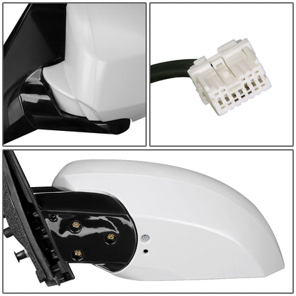 RETROVISOR MIRROR - OEM - 04-08 NISSAN MAXIMA - POWERED - PAINTABLE - WHITE - LEFT