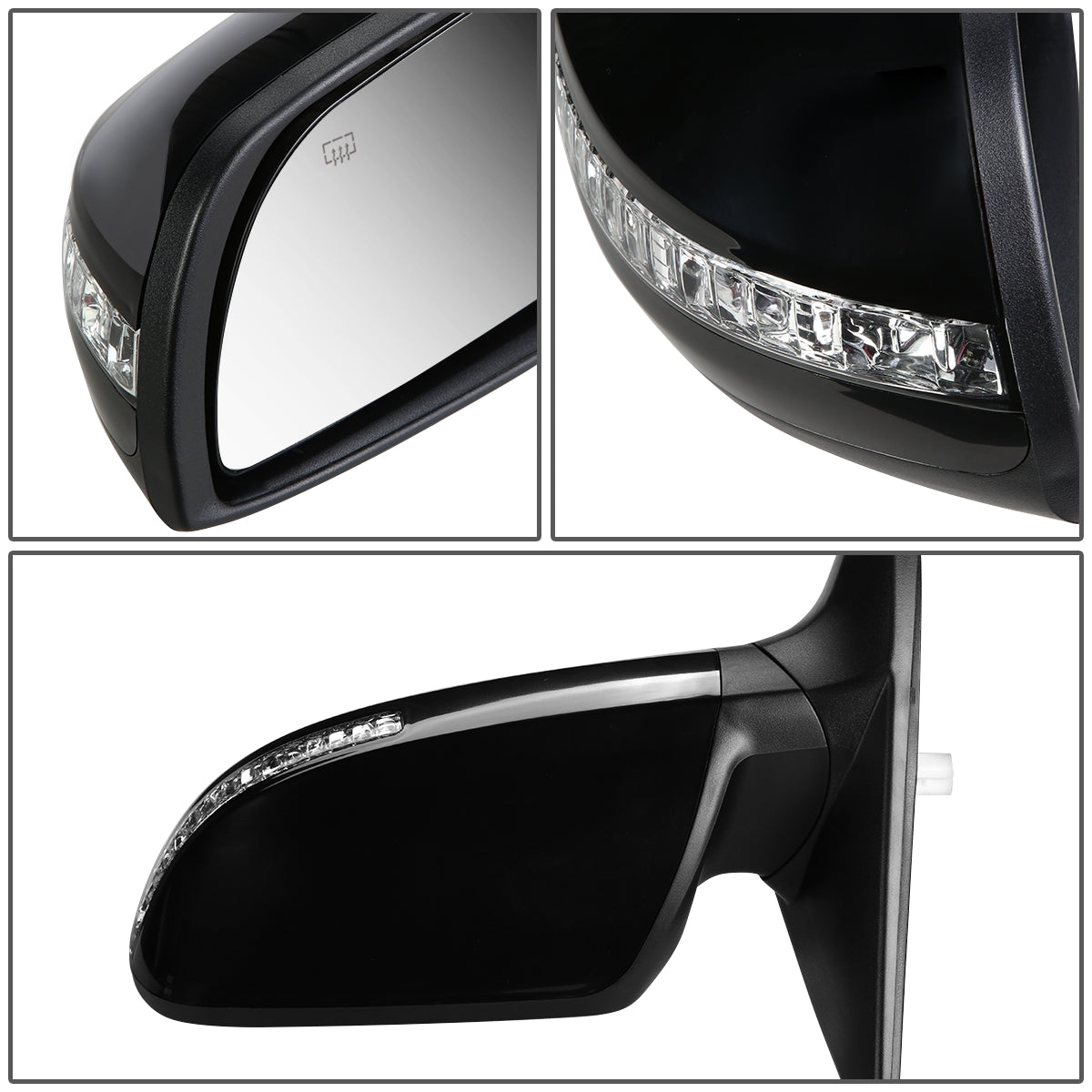 RETROVISOR MIRROR - OEM - 07-12 NISSAN ALTIMA SEDAN - POWERED - HEATED - PAINTABLE - BLACK - LEFT