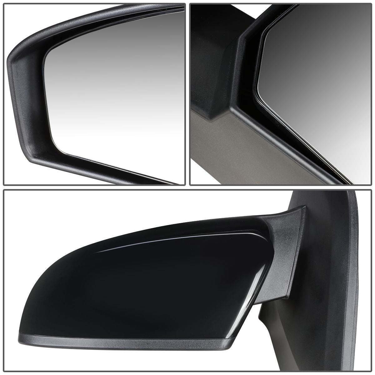 RETROVISOR MIRROR - OEM - 07-12 NISSAN SENTRA - MANUAL - PAINTABLE - BLACK - LEFT