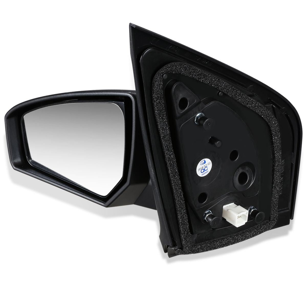 RETROVISOR MIRROR - OEM - 07-12 NISSAN SENTRA - POWERED - PAINTABLE - BLACK - LEFT