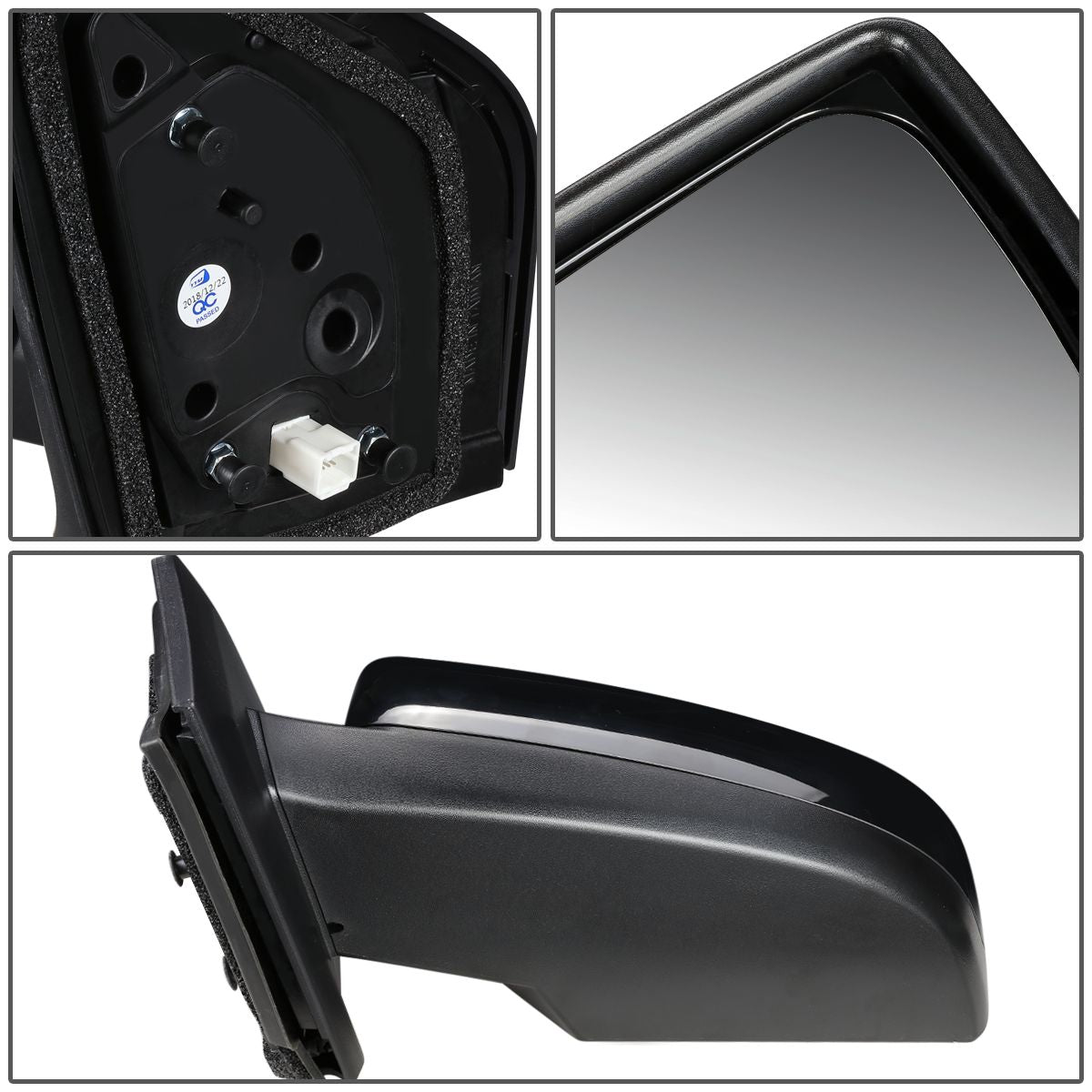 RETROVISOR MIRROR - OEM - 07-12 NISSAN SENTRA - POWERED - PAINTABLE - BLACK - LEFT
