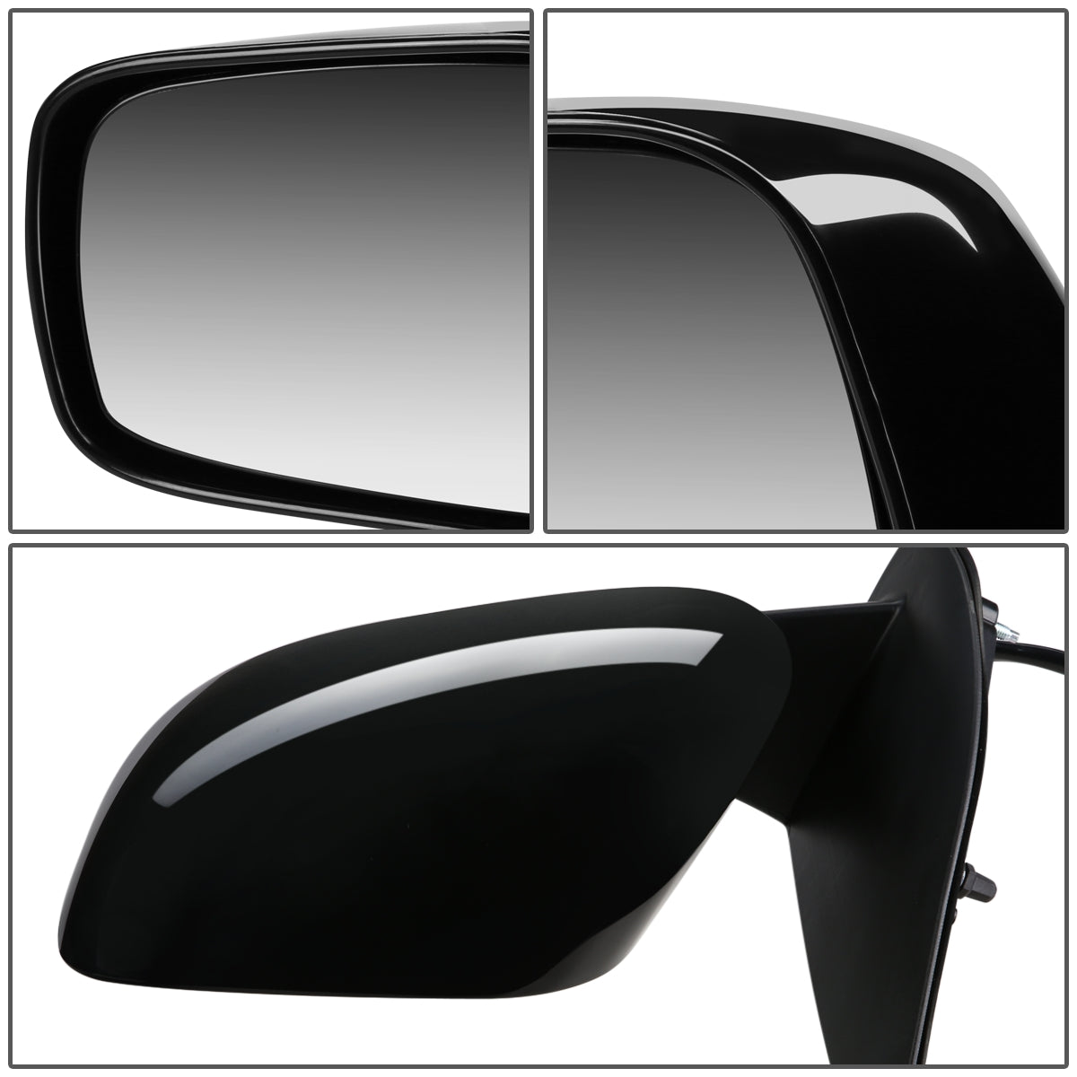 RETROVISOR MIRROR - OEM - 05-17 NISSAN FRONTIER / 05-12 NISSAN PATHFINDER - POWERED - PAINTABLE - BLACK - LEFT