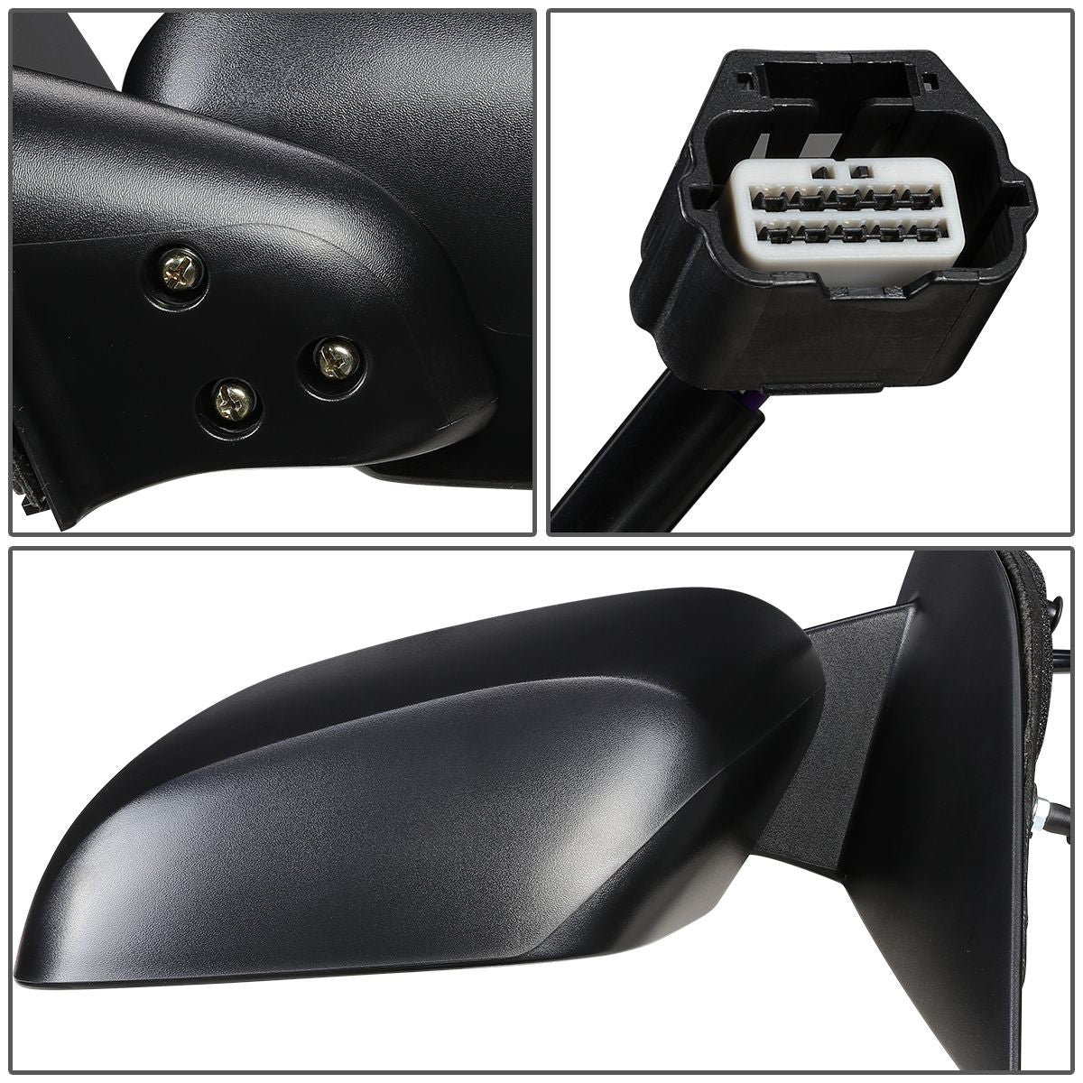 RETROVISOR MIRROR - OEM - 05-17 NISSAN FRONTIER - POWERED - HEATED - TEXTURED - BLACK - LEFT