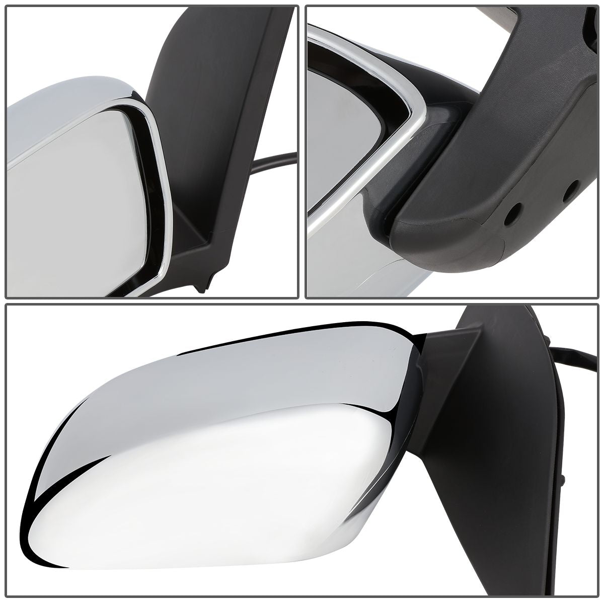 RETROVISOR MIRROR - OEM - 05-17 NISSAN FRONTIER / 05-15 NISSAN XTERRA - POWERED - CHROME - LEFT