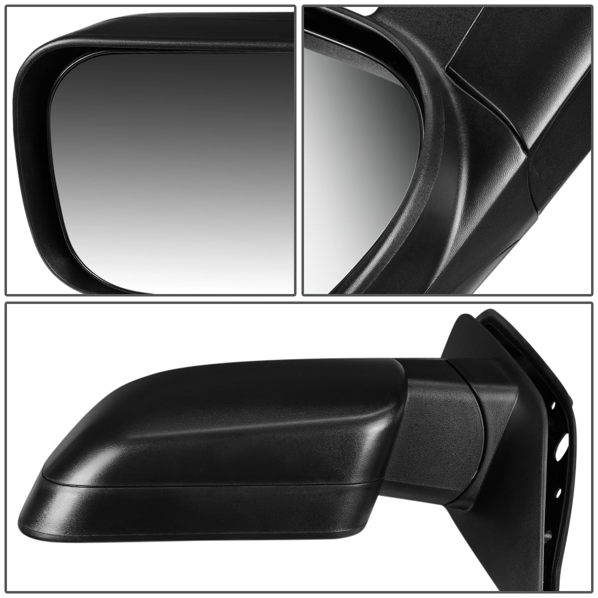RETROVISOR MIRROR - OEM - 04-15 NISSAN TITAN - MANUAL - TEXTURED - BLACK - LEFT