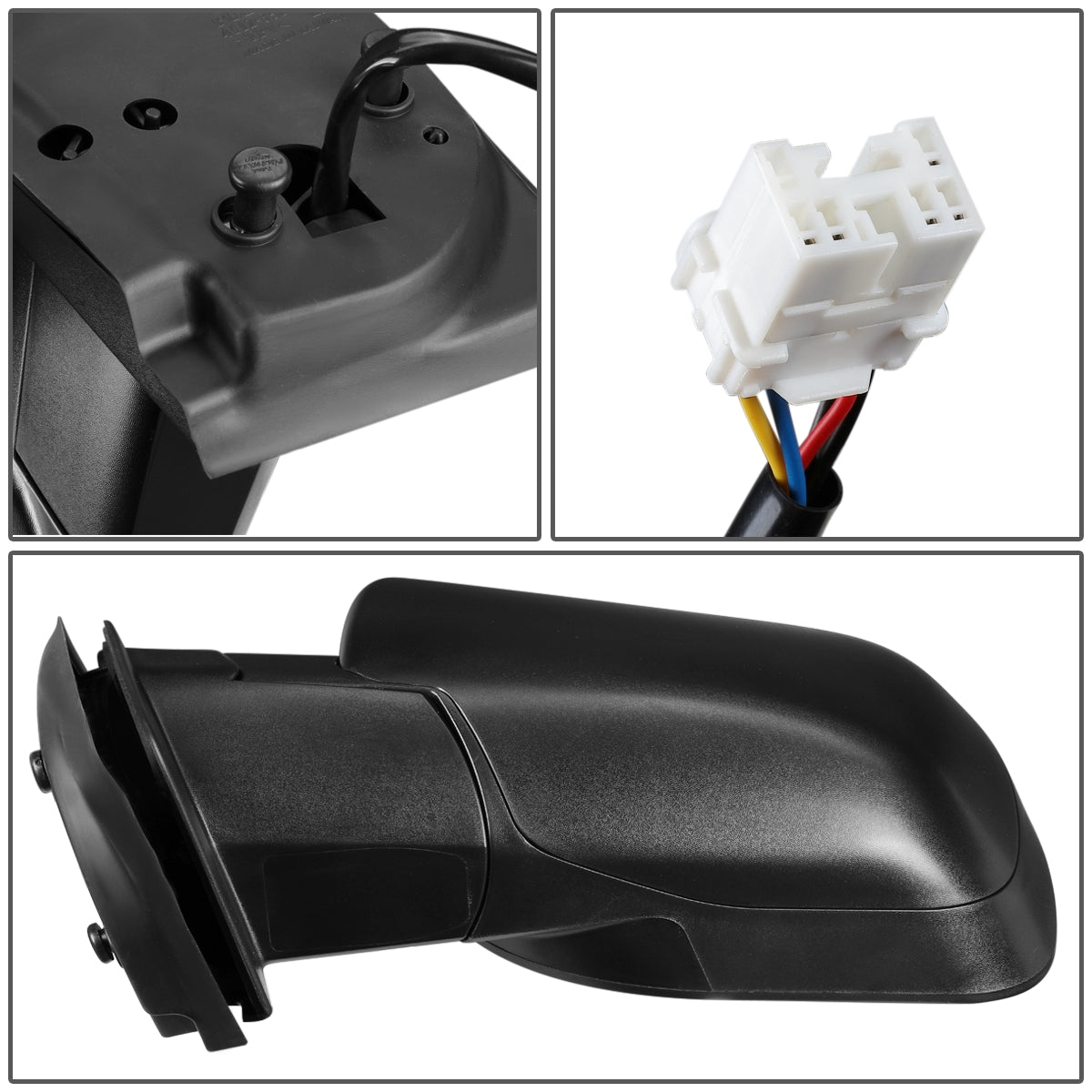 RETROVISOR MIRROR - OEM - 04-10 NISSAN TITAN / 04-10 INFINITI QX56 / 05-15 NISSAN ARMADA - POWERED - HEATED - TEXTURED - BLACK - LEFT