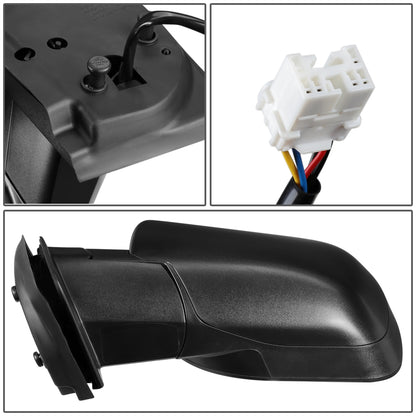 RETROVISOR MIRROR - OEM - 04-10 NISSAN TITAN / 04-10 INFINITI QX56 / 05-15 NISSAN ARMADA - POWERED - HEATED - TEXTURED - BLACK - LEFT