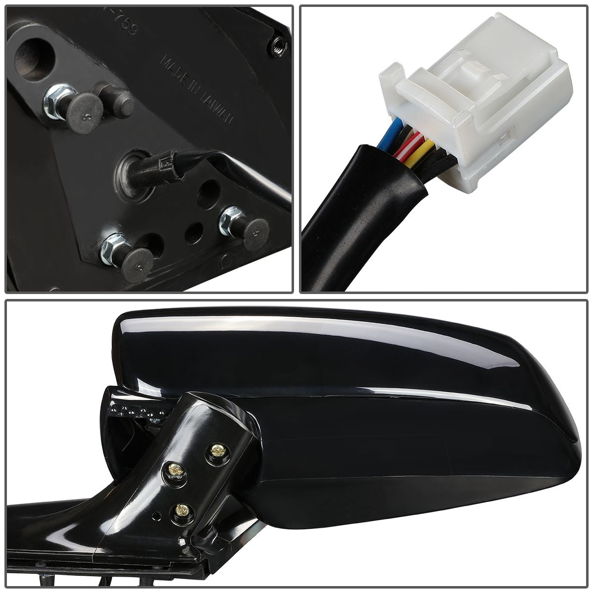 RETROVISOR MIRROR - OEM - 05-07 NISSAN MURANO - POWERED - HEATED - TEXTURED - BLACK - LEFT