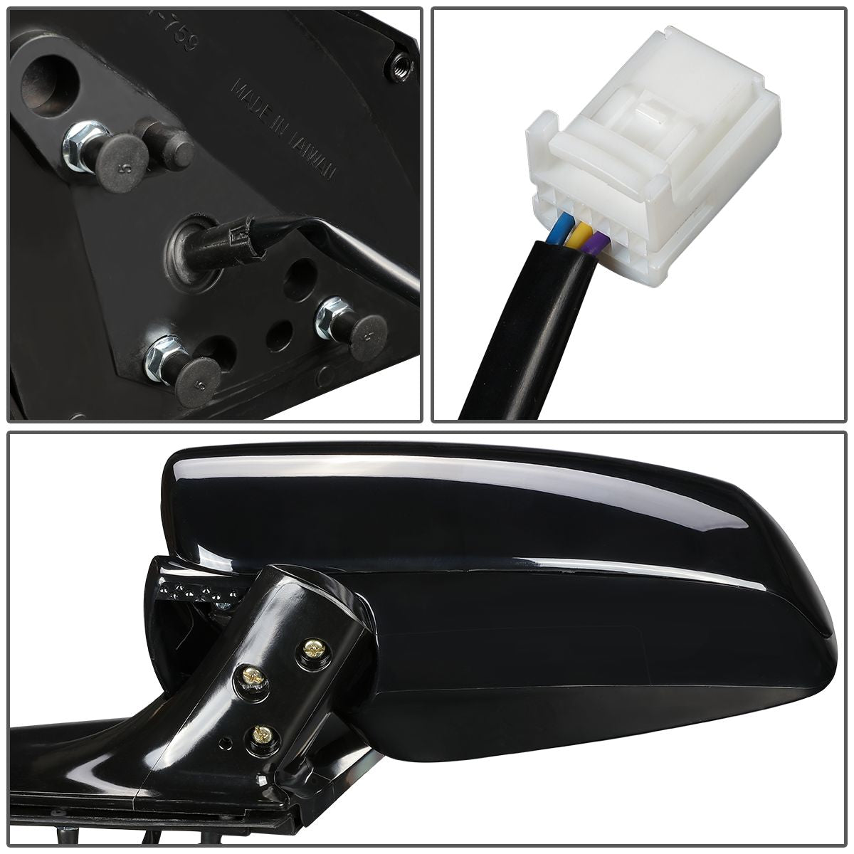 RETROVISOR MIRROR - OEM - 05-07 NISSAN MURANO - POWERED - TEXTURED - BLACK - LEFT