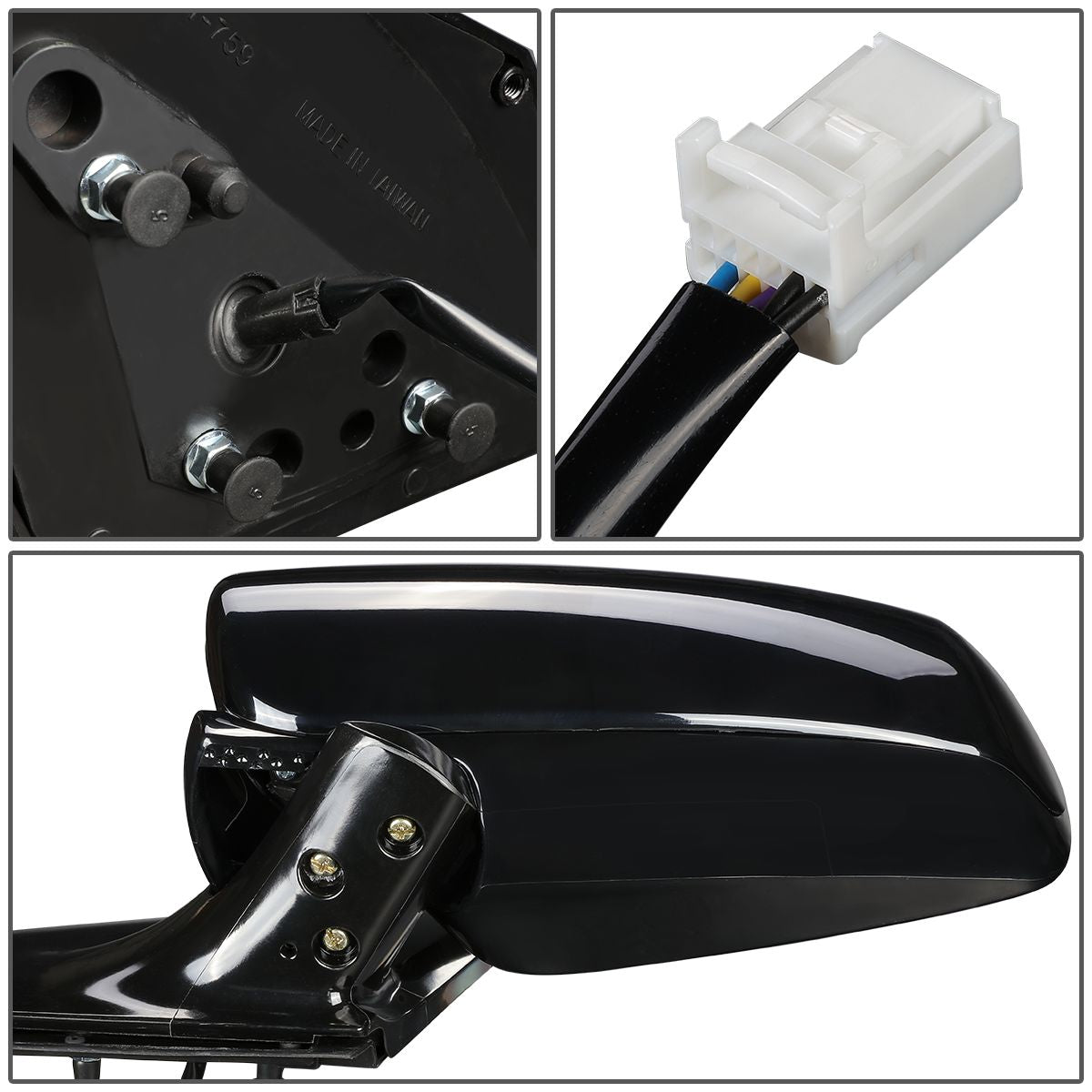 RETROVISOR MIRROR - OEM - 05-07 NISSAN MURANO - POWERED - HEATED - TEXTURED - BLACK - LEFT