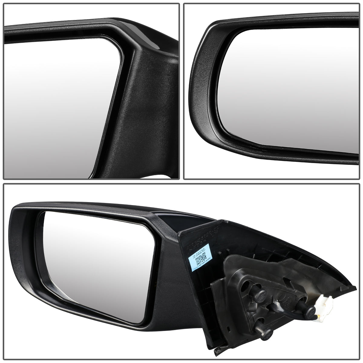 RETROVISOR MIRROR - OEM - 08-13 NISSAN ALTIMA COUPE - POWERED - PAINTABLE - BLACK - LEFT