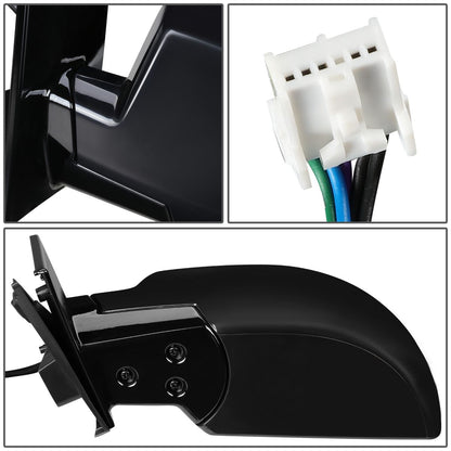 RETROVISOR MIRROR - OEM - 04-09 NISSAN QUEST - POWERED - HEATED - PAINTABLE - BLACK - LEFT