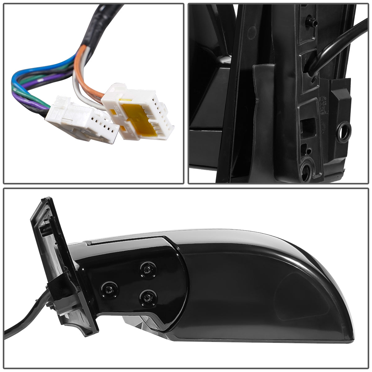 RETROVISOR MIRROR - OEM - 04-06 NISSAN QUEST - POWERED - HEATED - W/ MEMORY - FOLDING - BLACK MATERIAL - LEFT