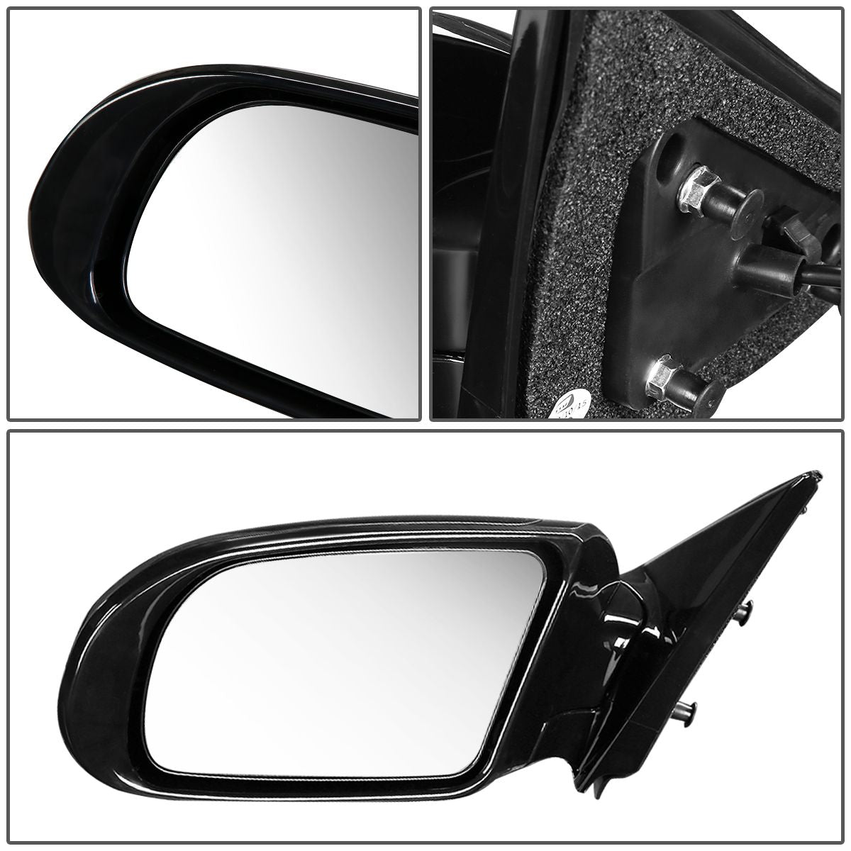 RETROVISOR MIRROR - OEM - 09-14 NISSAN MAXIMA - POWERED - PAINTABLE - BLACK - LEFT