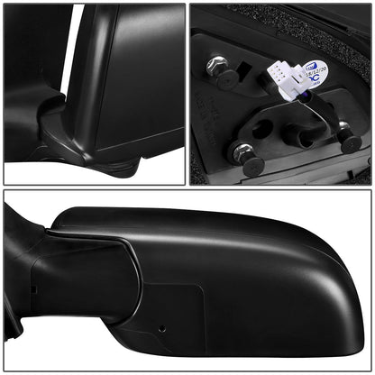 RETROVISOR MIRROR - OEM - 08-13 NISSAN ROGUE / 14-15 NISSAN ROGUE SELECT - POWERED - HEATED - TEXTURED - BLACK - LEFT