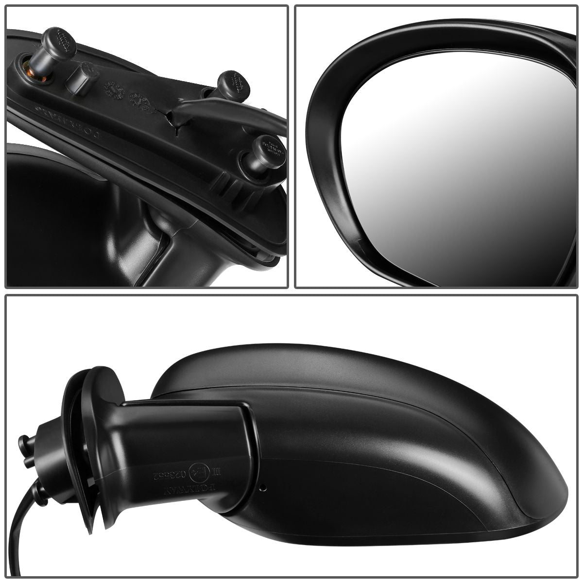 RETROVISOR MIRROR - OEM - 09-14 NISSAN CUBE - POWERED - HEATED - PAINTABLE - BLACK - LEFT