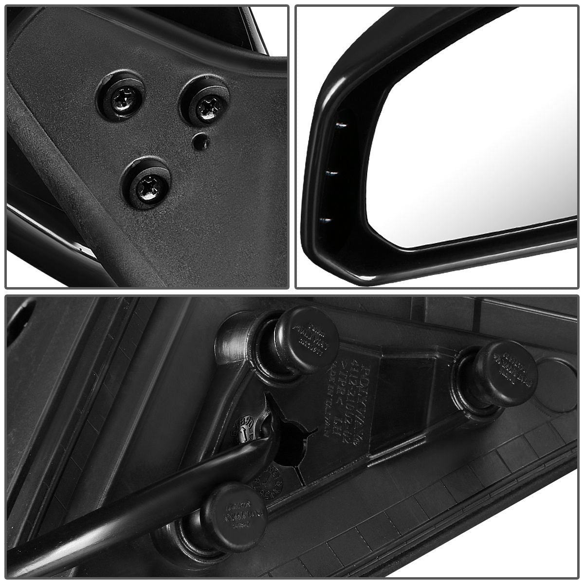 RETROVISOR MIRROR - OEM - 03-05 NISSAN 350Z - POWERED - PAINTABLE - BLACK - LEFT