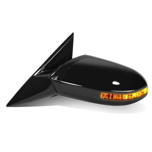 RETROVISOR MIRROR - OE STYLE - NISSAN MAXIMA 09-15 - WITH POWER WITH HEATED GLASS WITH SIGNAL WITH MEMORY - DRIVER SIDE - PAINT TO MATCH - BLACK