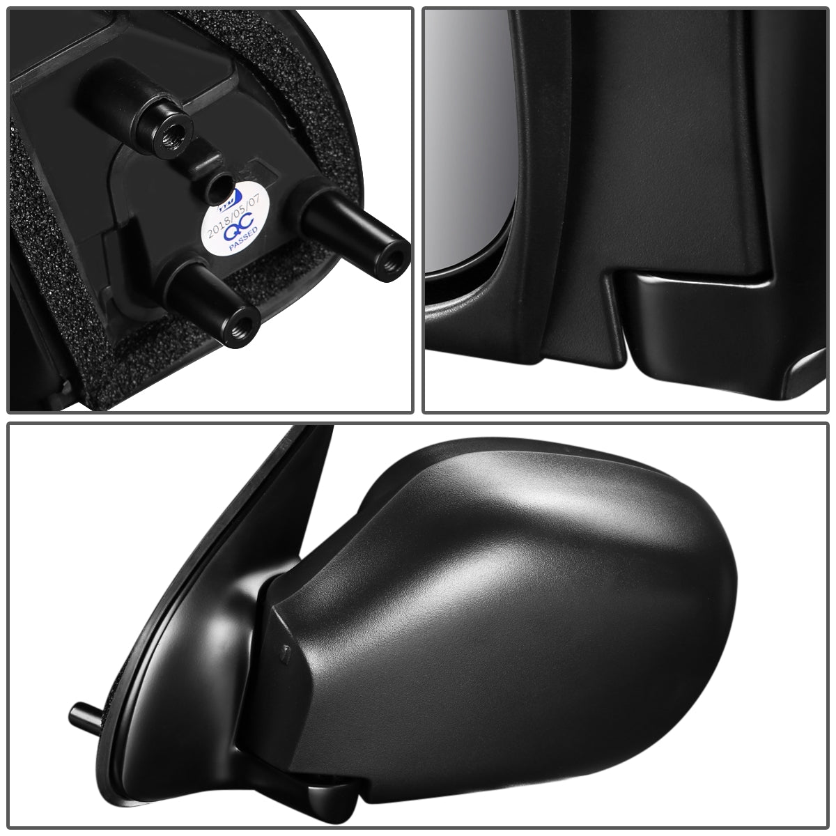 RETROVISOR MIRROR - OEM - 99-00 NISSAN PATHFINDER - MANUAL - TEXTURED - BLACK - LEFT