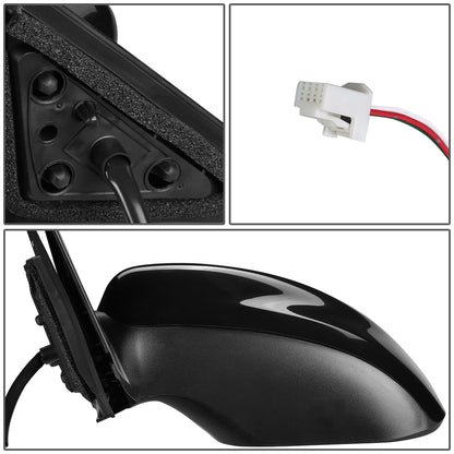 RETROVISOR MIRROR - OEM - 13-18 NISSAN ALTIMA SEDAN - POWERED - PAINTABLE - BLACK - LEFT