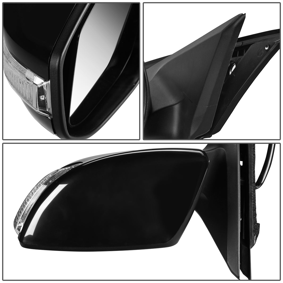 RETROVISOR MIRROR - OEM - 13-18 NISSAN ALTIMA SEDAN - POWERED - HEATED - TEXTURED - BLACK - LEFT