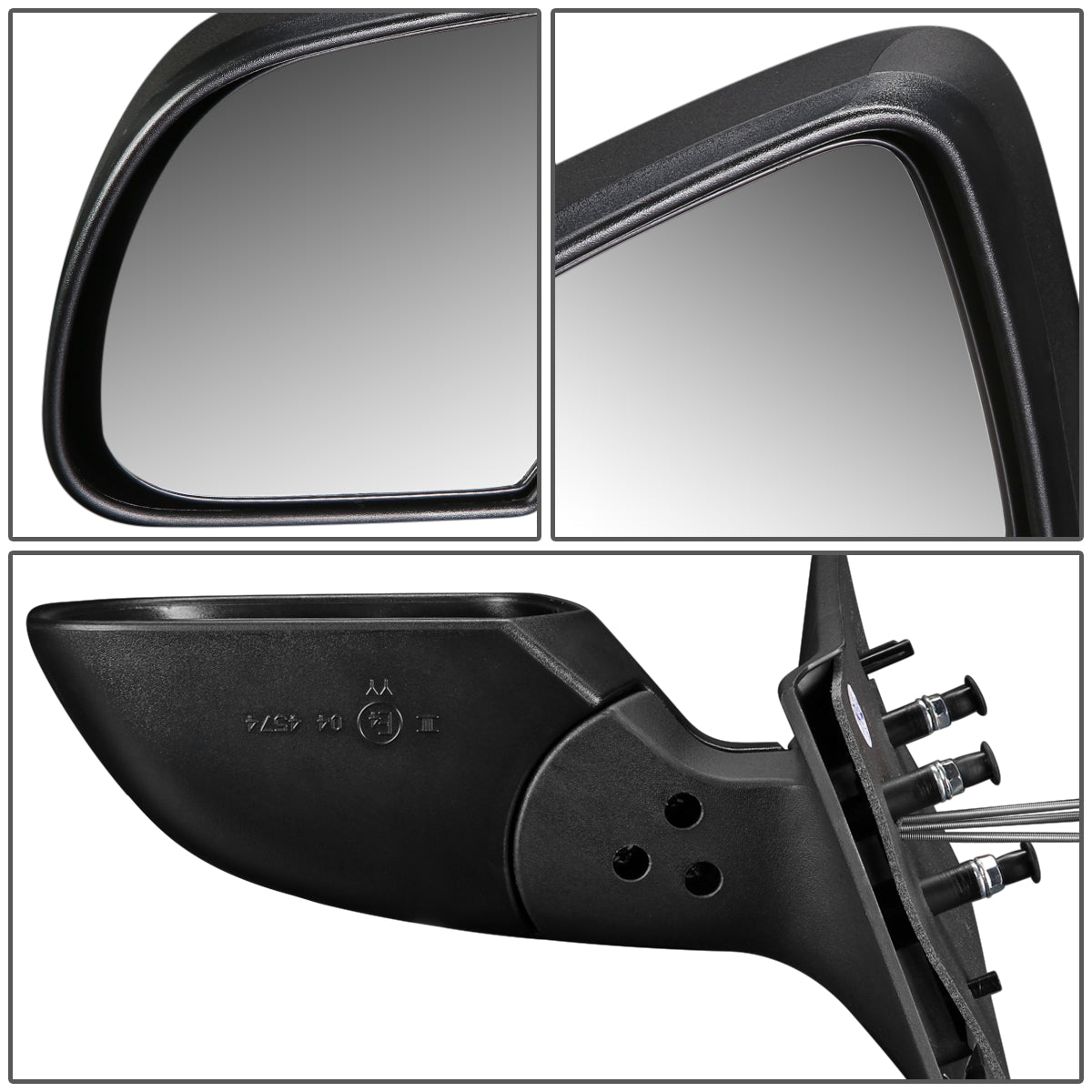 RETROVISOR MIRROR - OEM - 12-15 NISSAN VERSA - MANUAL - TEXTURED - BLACK - LEFT
