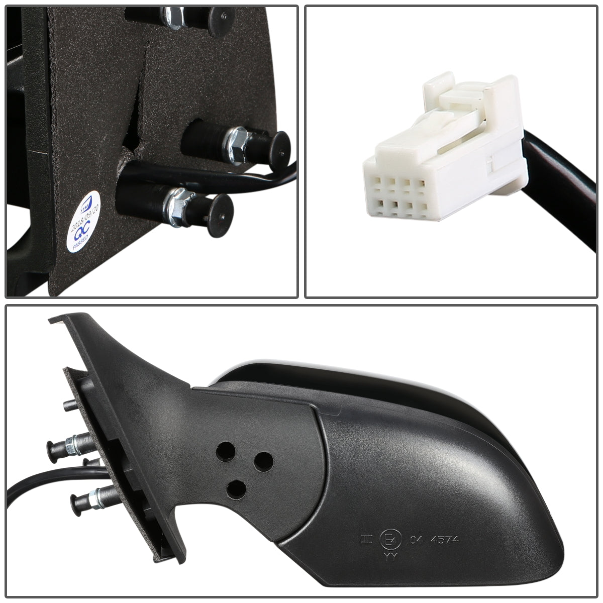 RETROVISOR MIRROR - OEM - 12-14 NISSAN VERSA - POWERED - TEXTURED - BLACK - LEFT