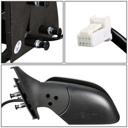 RETROVISOR MIRROR - OEM - 12-14 NISSAN VERSA - POWERED - TEXTURED - BLACK - LEFT