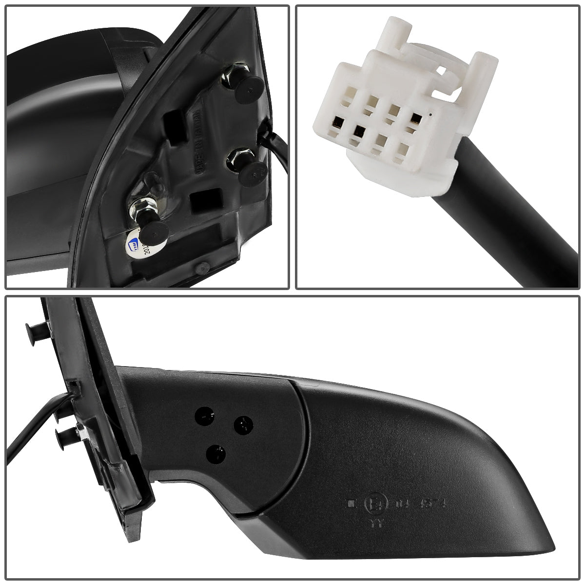 RETROVISOR MIRROR - OEM - 10-15 NISSAN LEAF - POWERED - FOLDING - BLACK MATERIAL - LEFT