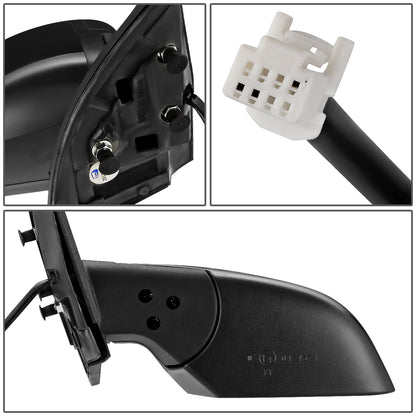 RETROVISOR MIRROR - OEM - 10-15 NISSAN LEAF - POWERED - FOLDING - BLACK MATERIAL - LEFT