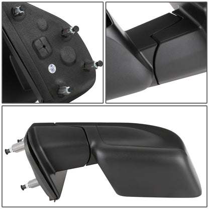 RETROVISOR MIRROR - OEM - 12-18 NISSAN CARGO VAN - POWERED - FOLDING - W/ DUAL GLASS - TEXTURED - BLACK - LEFT